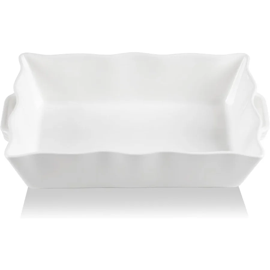 

Блюда для запекания для духовки, керамическая форма для выпечки 9x13, формы для выпечки с волнистыми краями и ручками, большая прямоугольная сковорода для лазаньи, глубокая для Roa