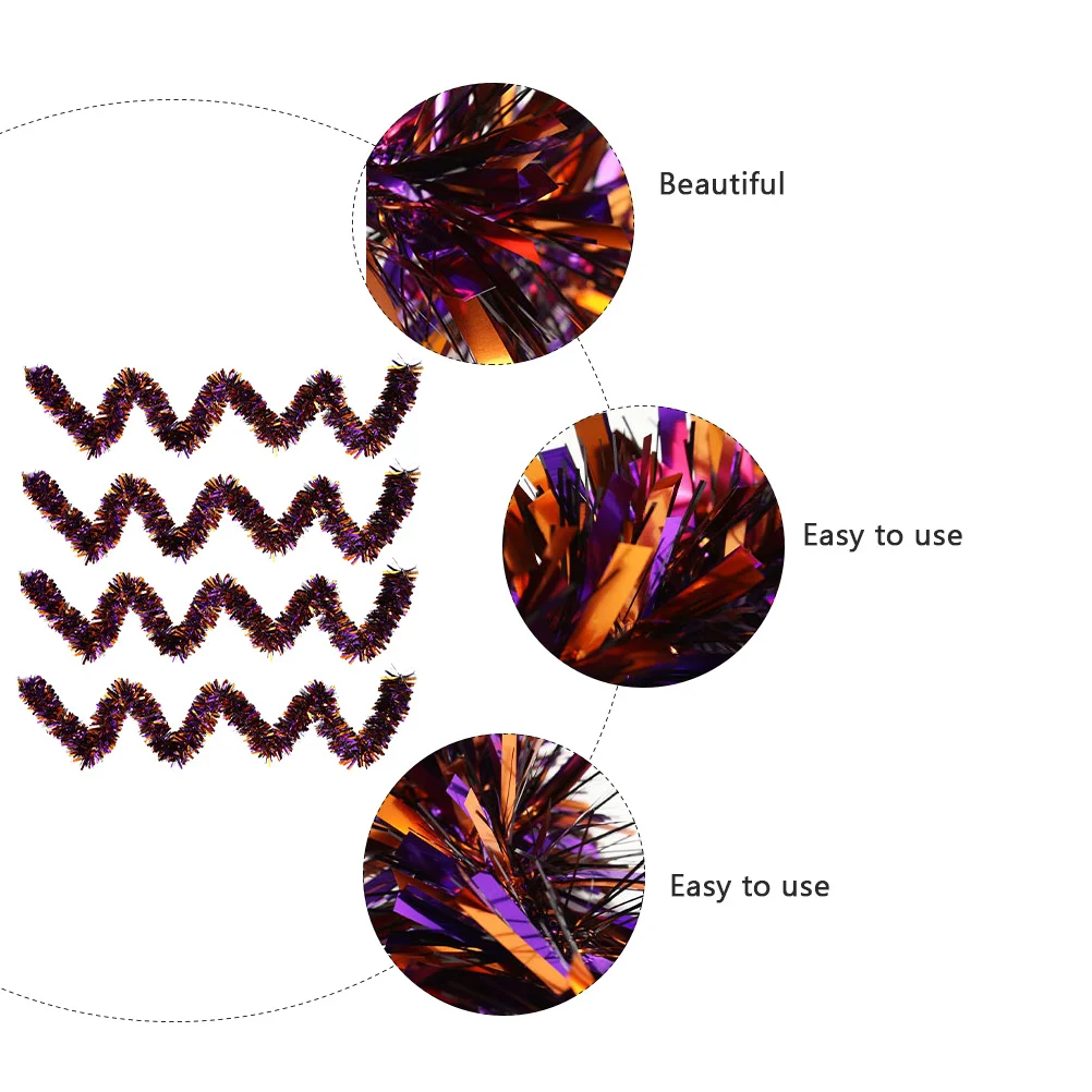 

4pcs Atmosphere Decoration Color Strips Fine Craftsmanship Party Decor Festival Hanging Props Photo Booth Wedding