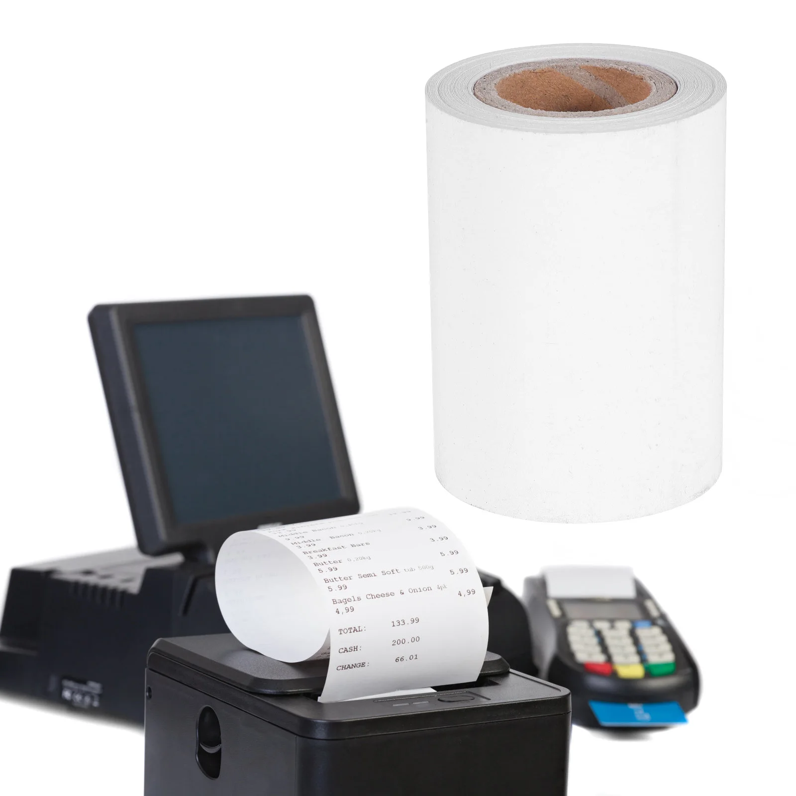 10 قطعة لفات ورق استلام الطابعة الحرارية ورق طباعة واضح موثوق به لمحلات السوبر ماركت متاجر الراحة الطابعة الحرارية