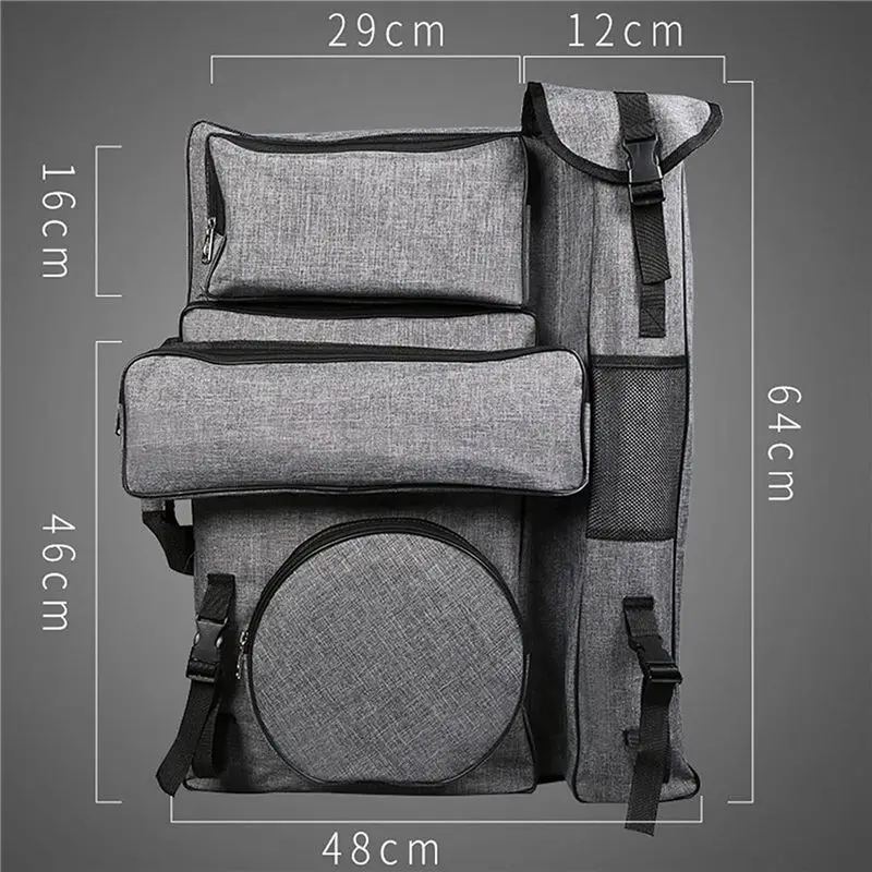 ABIJ-2X Art Portfolio Case,4K Canvas Artist Backpack Waterproof Art Carrying Bag Tote For Drawing Board Sketching Tools