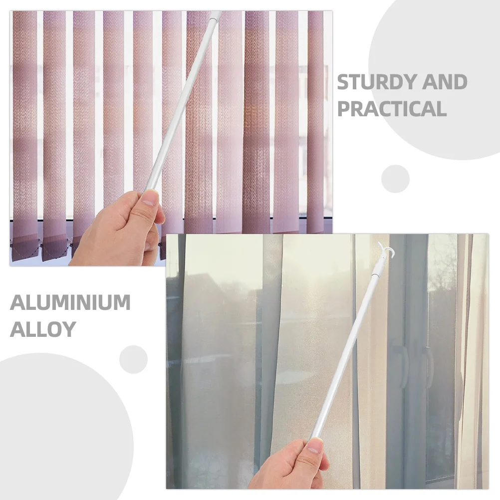 

2Pcs Strong Lightweight Blinds Rod Wand Replacement Telescopic Pull Stick for Vertical Curtains Easy Adjust Home