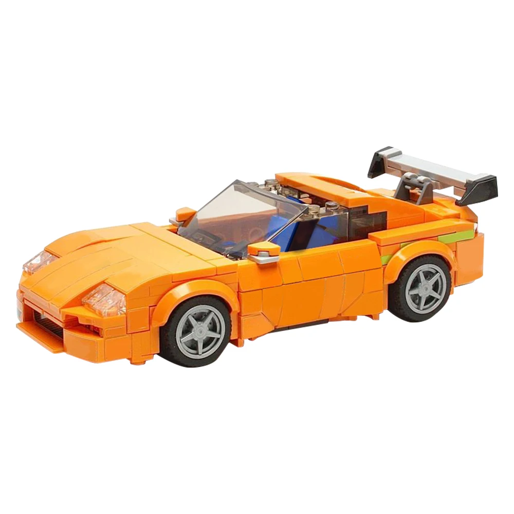 Gobricks MOC City Road Racing AE86 GT-Apex in Red Building Blocks Supra Speed The Fast Furious Bricks Toys for Boy Birthday Gift