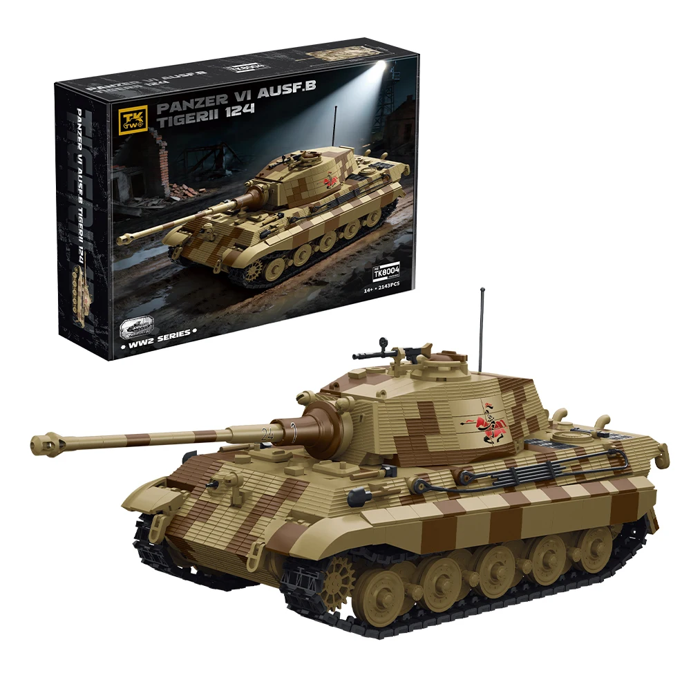TK8004 Military Building Blocks King Tiger Heavy Tank Panzer VI