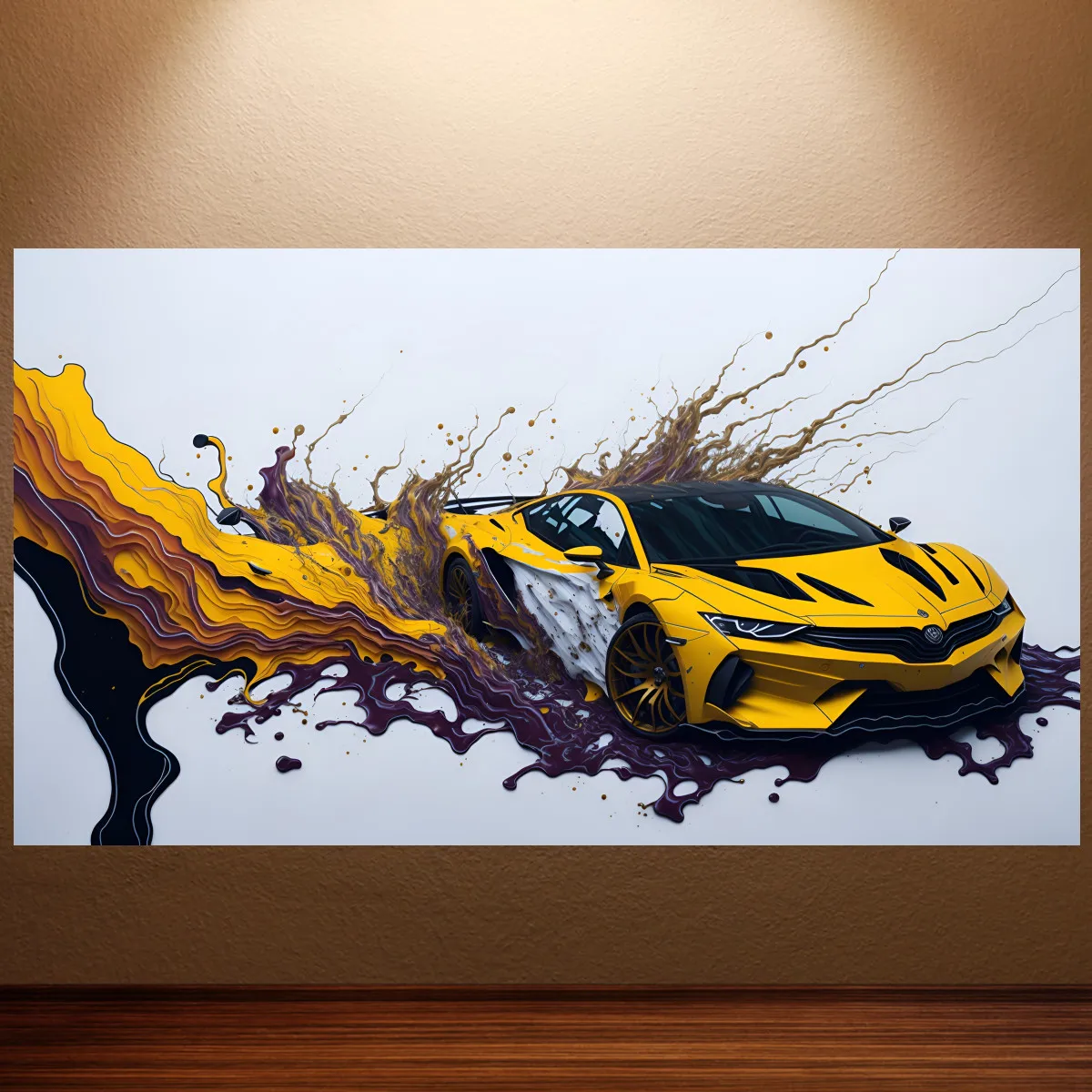 Sports Car Graffiti Canvas Art Painting Wall Decor HD Print Modern Wall Art for Living Room Garage Man Cave & Car Enthusiasts