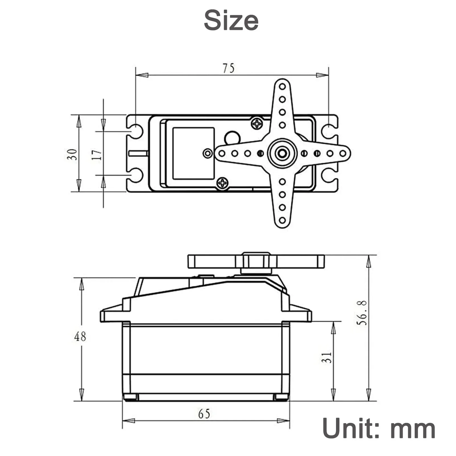 Digital Metal Robô Servo, DS5180, 80kg, 1, 2, 4, 6, 10pcs, 1/5 escala, 180, 270, 360 graus controlável Servo