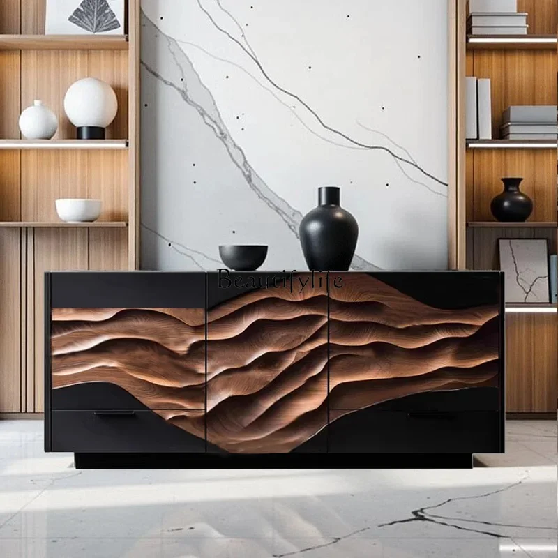 

jj LThe entrance is facing the foyer cabinet, villa solid wood storage household living room is against the wall cabinet