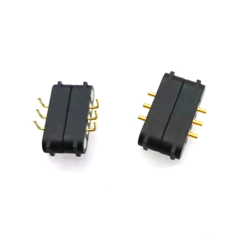 

5 Pair 2A 36V Magnetic Pogo Pin Connectors 3-Pin Pitch 2.54mm Spring Loaded Pogopin Male and Female Contact Strips