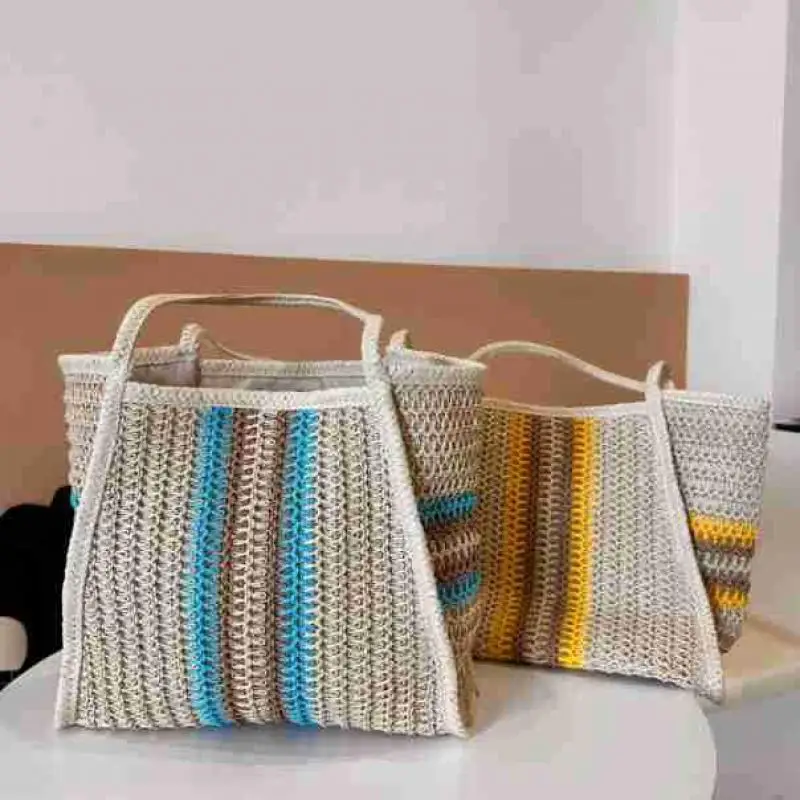 New Large Capacity Women Straw Shoulder Bag Fashion Female Handbags Summer Bohemian Beach Bag Holiday Seaside Commuter Tote Bags