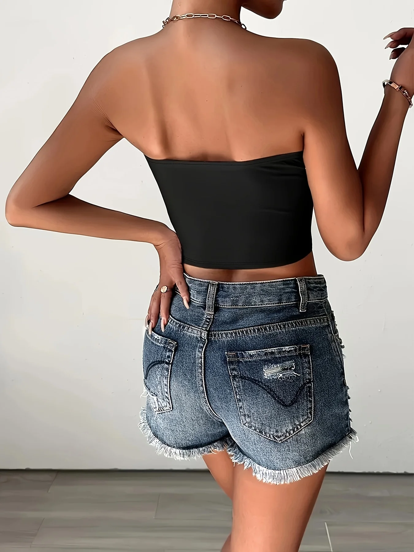 Funny Floral Print Design Women's Casual Simple Tight Short Tube Top Strapless Top Y2k Gothic Crop Top Streetwear Summer
