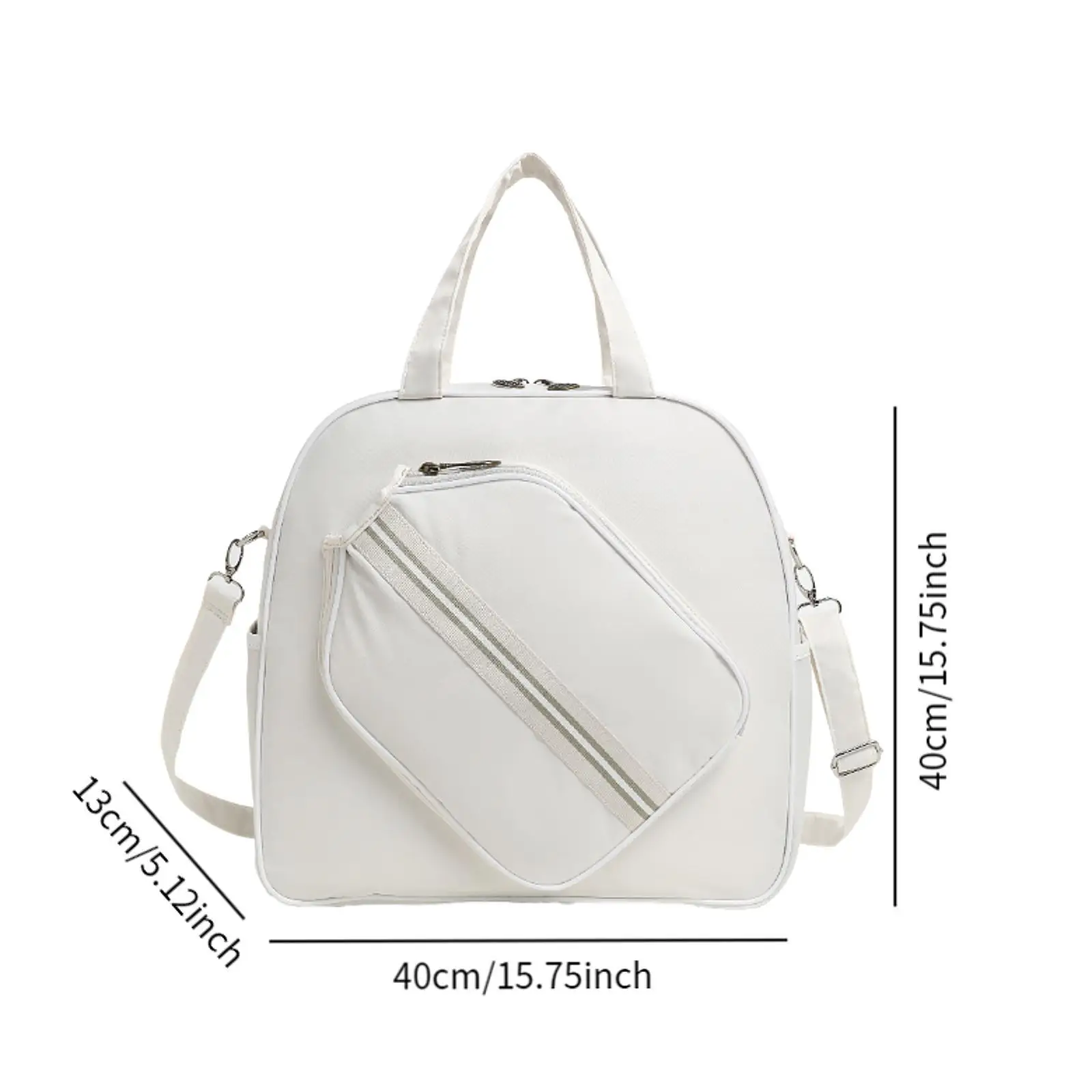 حقيبة Pickleball للبالغين للرياضات الخارجية بسعة كبيرة وخفيفة الوزن ومريحة مع سحاب مع حزام كتف قابل للتعديل #6