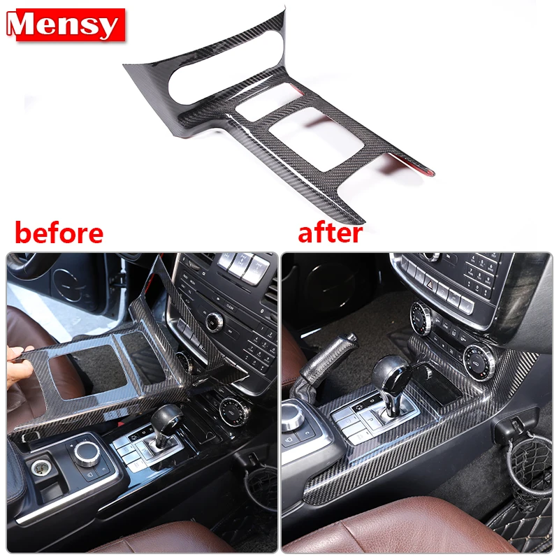 For 12-18 Mercedes-Benz G-Class central storage box panel frame decorative car interior decorative accessories real carbon fiber