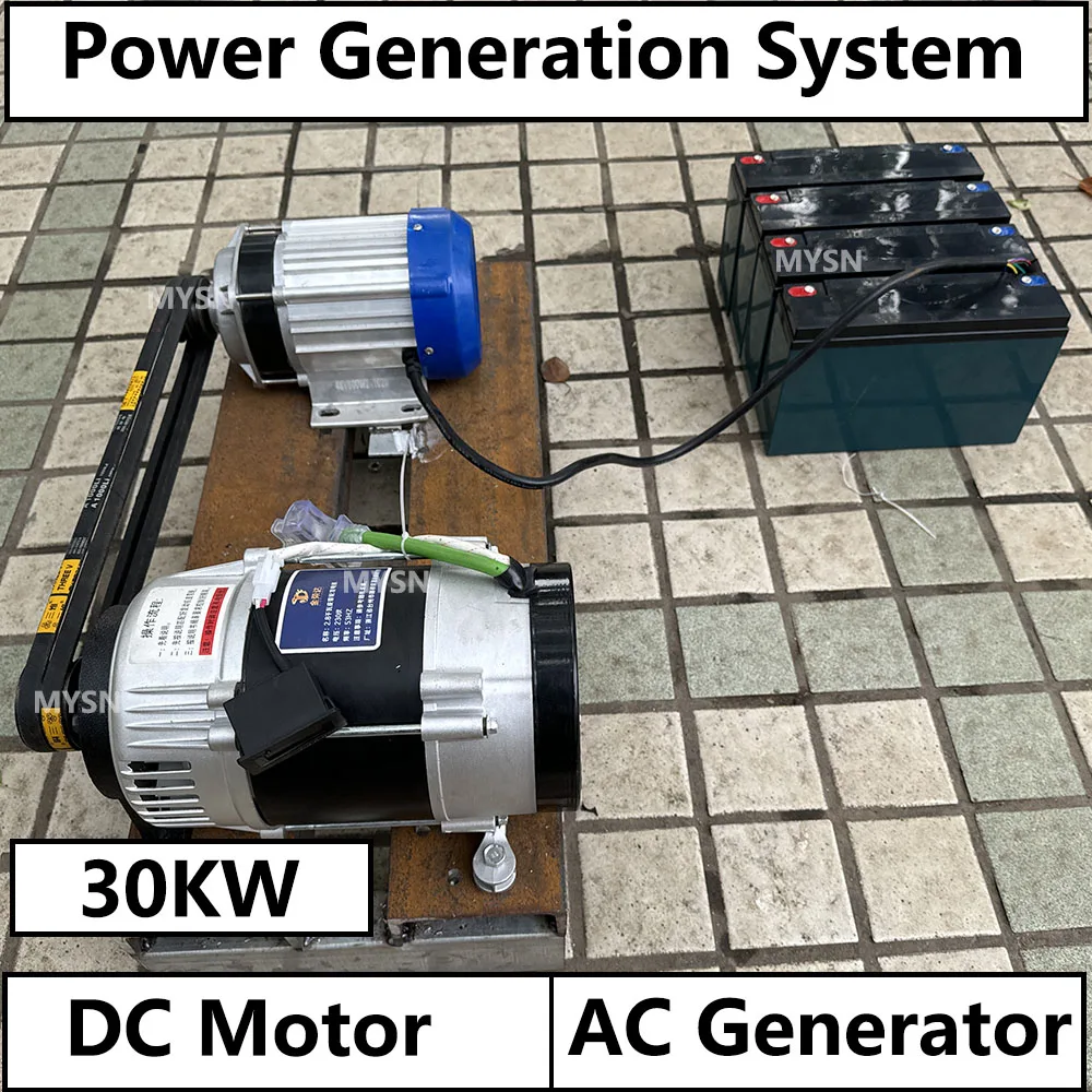 Low Speed 30000w Permanent Magnet Generator 30KW 220v 380V Power Generator 3 Phase AC Alternator 300 RPM With Driving Motor