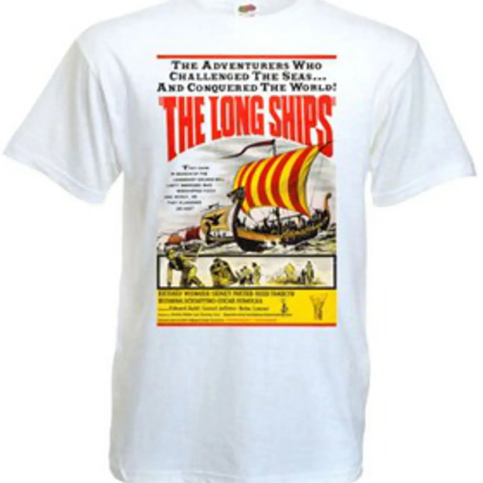 The Long Ships v 1 Movie Poster T shirt white all sizes S 5XL vintage Washed Stretched Unisex streetwear homme Casual Versatile