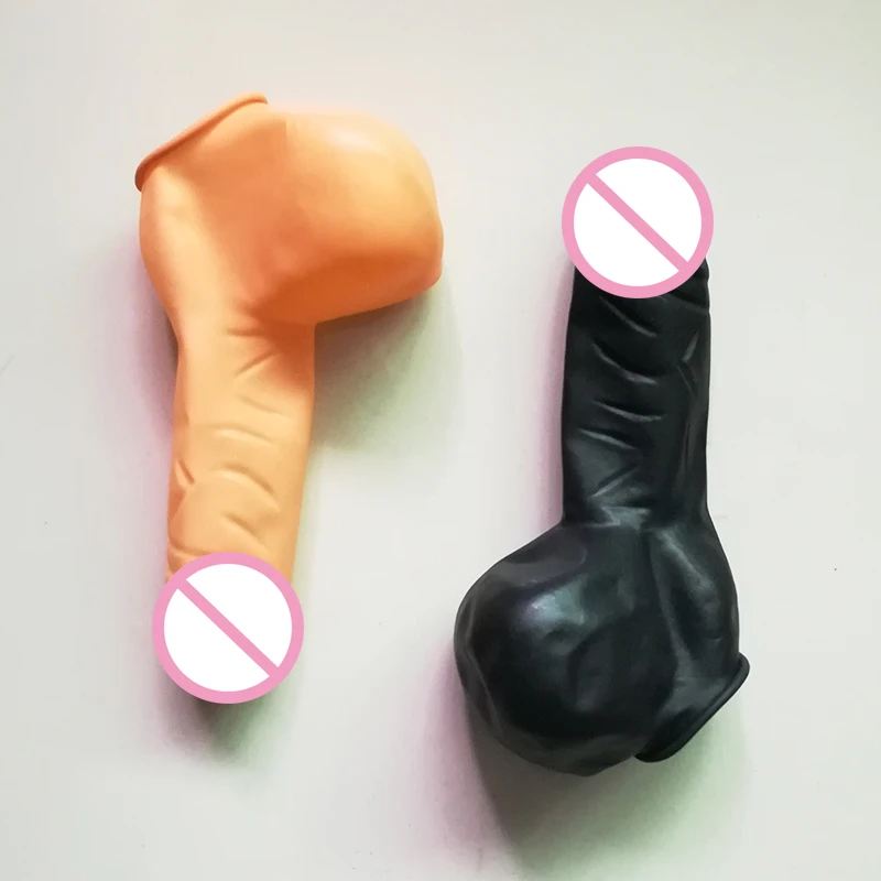 Latex Sheath sexy Underpants Style A+ Big ball penis Sleeve Exotic Kits thin flexible larger egg version