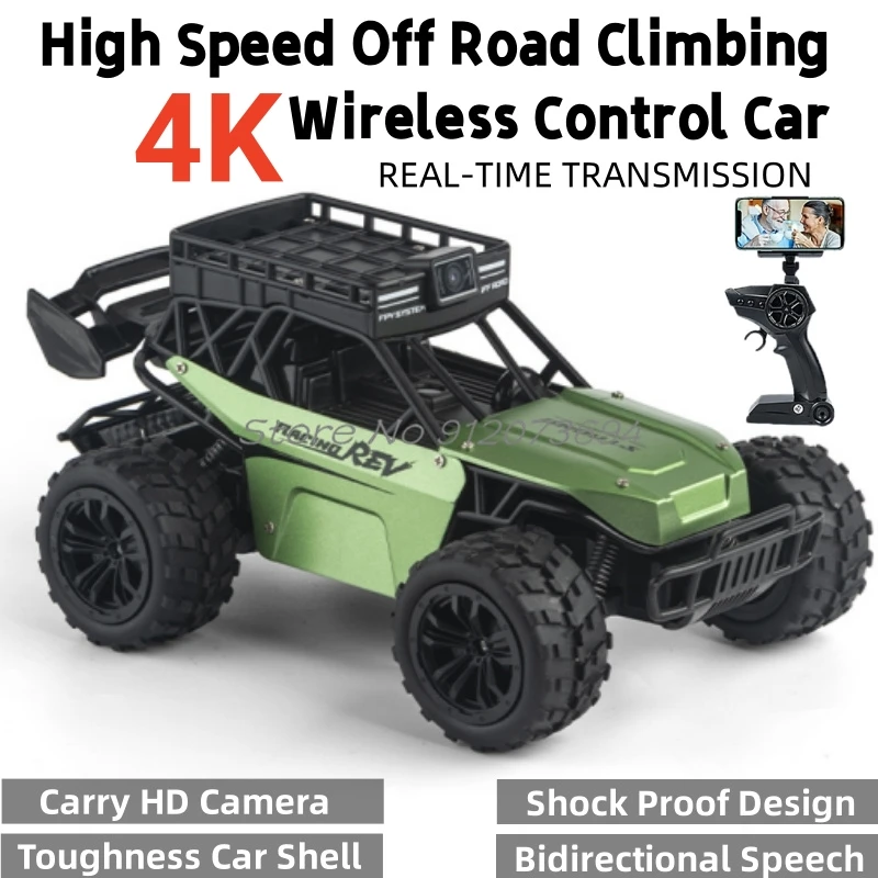 4K WIFI FPV High Speed Off Road Climbing Wireless Control Car HD Camera Bidirectional Speech Gravity Sensor Shock Proof RC Car