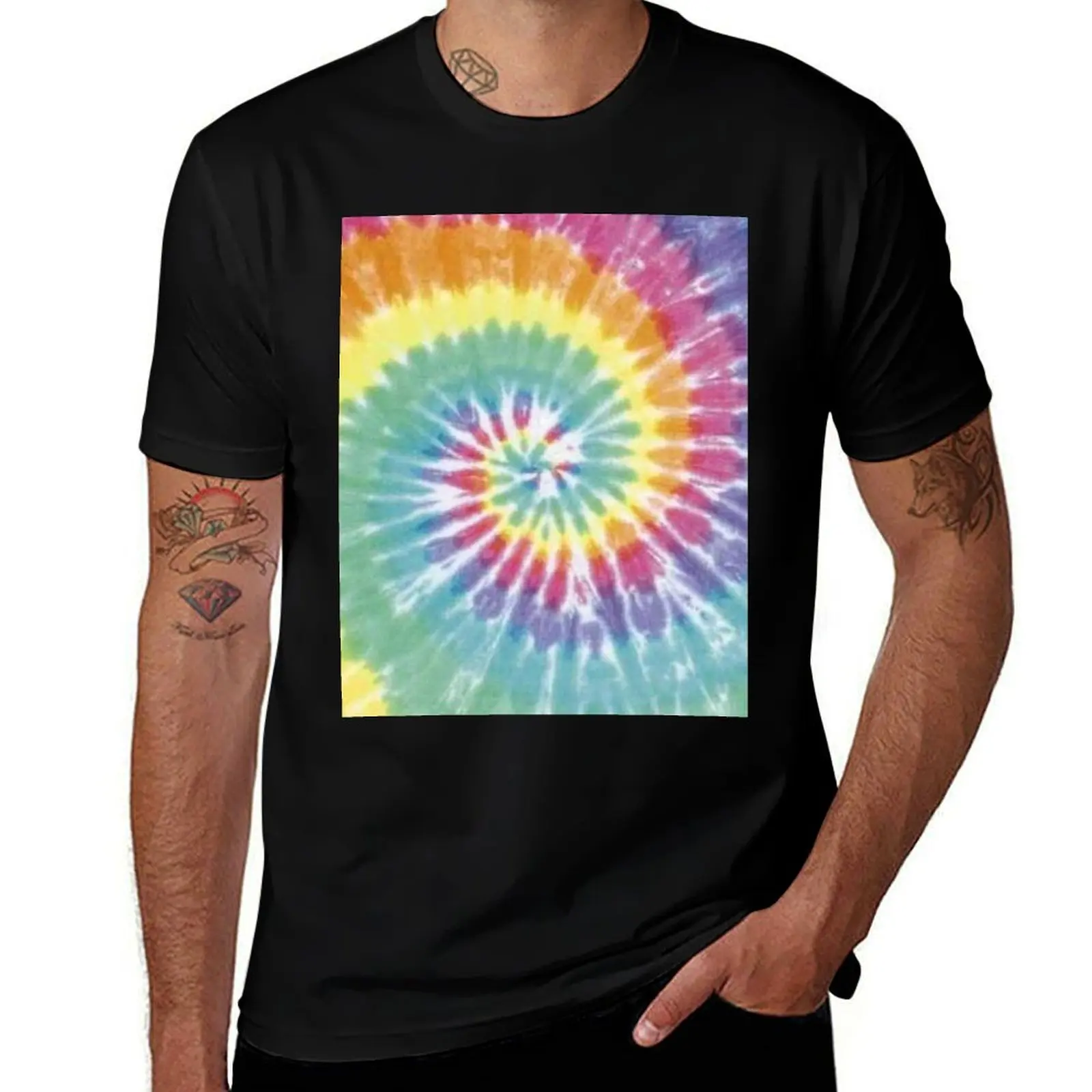 Tie Dye T-Shirt anime clothes summer tops plain custom t shirt cotton t shirt men