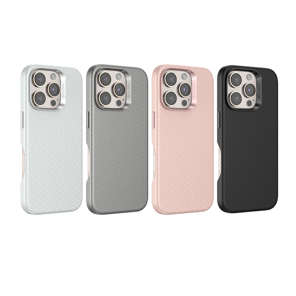 Carbon Leather Phone Case Metal Camera Frame Button Luxury magnetic charging case for iPhone 16 Pro Max/16