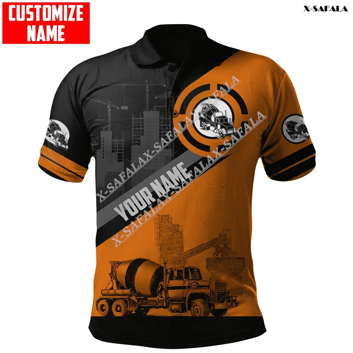 

Poured Concrete Job 3D Full Printed Men Polo Shirt Collar Short Sleeve Street Wear Casual Tee Top Business Party Sporty