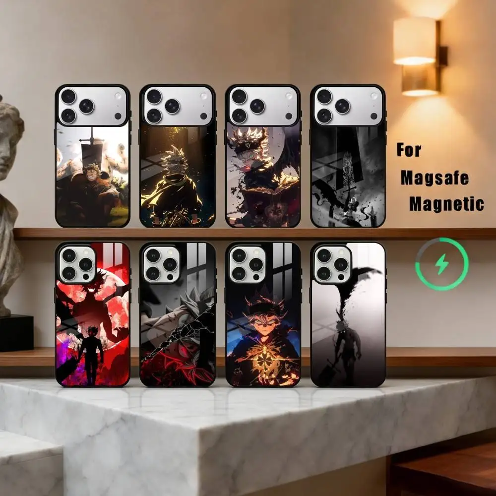 

Anime Cool A-Asta B-Black Clover Phone Case For iPhone17,16,15,14,13,12,11 Plus,Pro Max Magnetic For Magsafe Wireless Charging