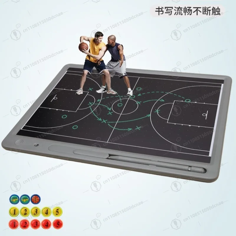 20 Inch Magnetic Electronic Basketball Coaching Board  Magnet Tactical Marker Board for Coach Referee Training Match Strategy