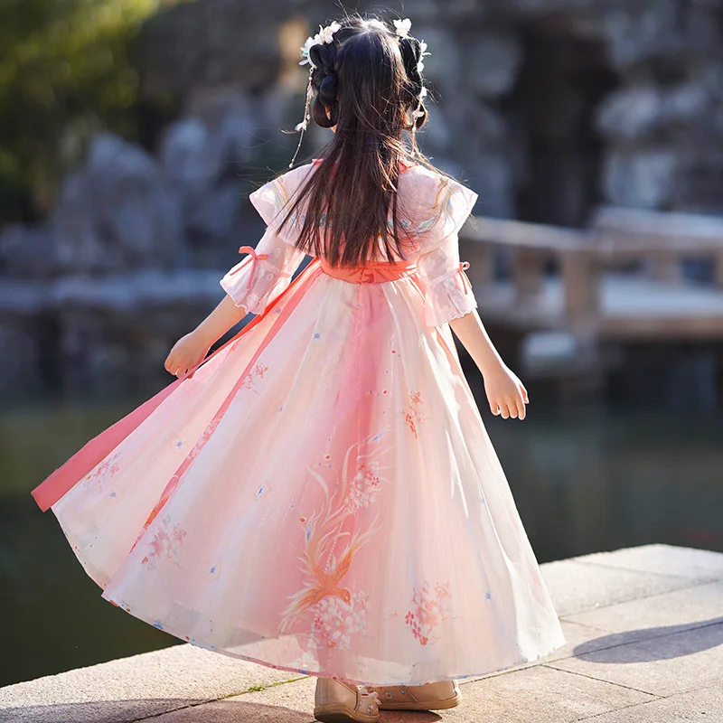 Ancient Chinese Costume Child Kid Fairy Dress Cosplay Hanfu Folk Dance Performance Clothing Chinese Traditional Dress For Girls