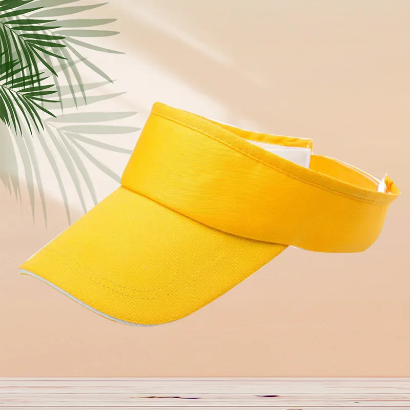 Custom. Visor Cap Custom Summer-Proof Beach Hat Peaked Cap Embroidery Printing Outdoor Advertising Cap Men