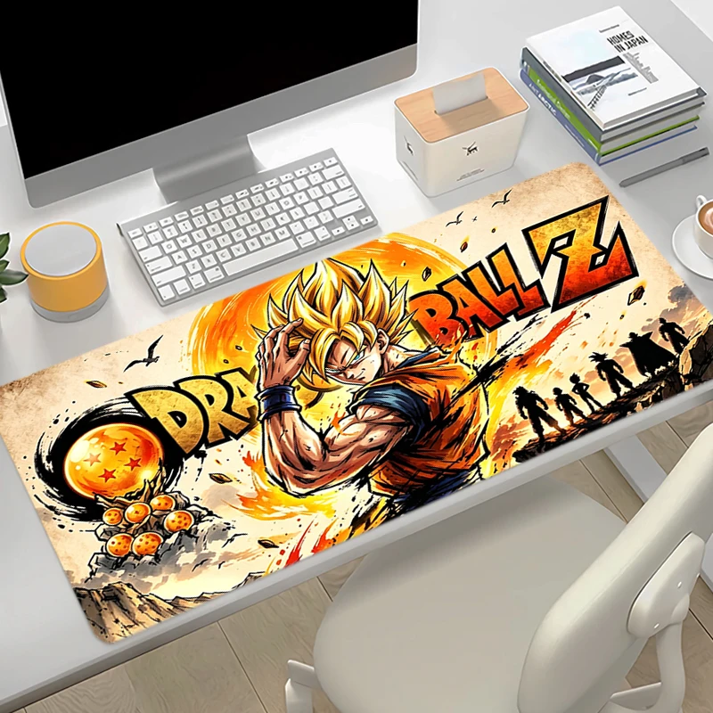 Mouse Pad Large Anime New D-Dragon Ball Gamer Gaming Accessories Keyboard Rubber Lock Edge Desk Mat DBZ Laptop Mousepad