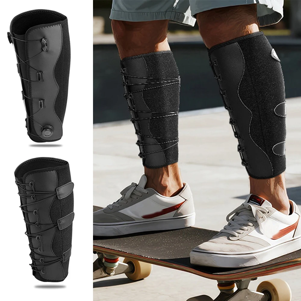 1Pcs Adjustable Drawstring Calf Brace Shin Splint Support, Leg Compression Wrap Reduces Muscle Swelling for Men Women Sport