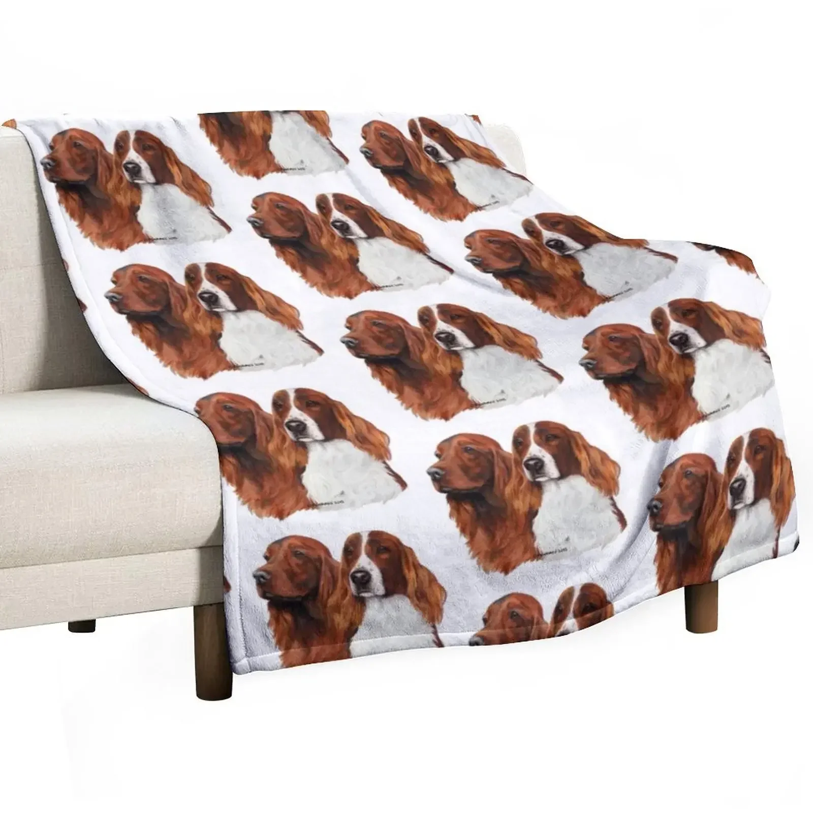 

Red and Red & White Irish Setters Throw Blanket Heavy blankets and throws blankets ands for babies Blankets