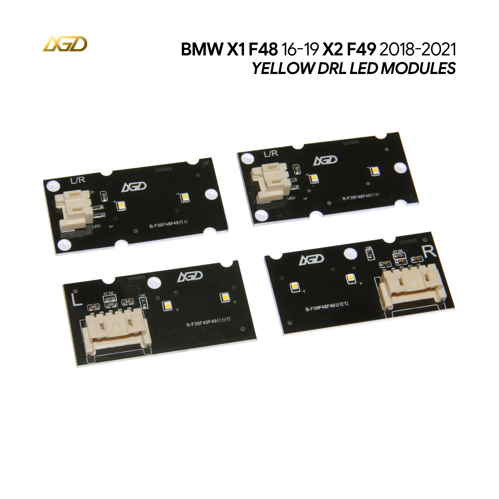 

Yellow LED DRL Board for 2016-2019 BMW X1 F48 F49 Pre-facelift Xenon Headlight 63117428789 63117428791