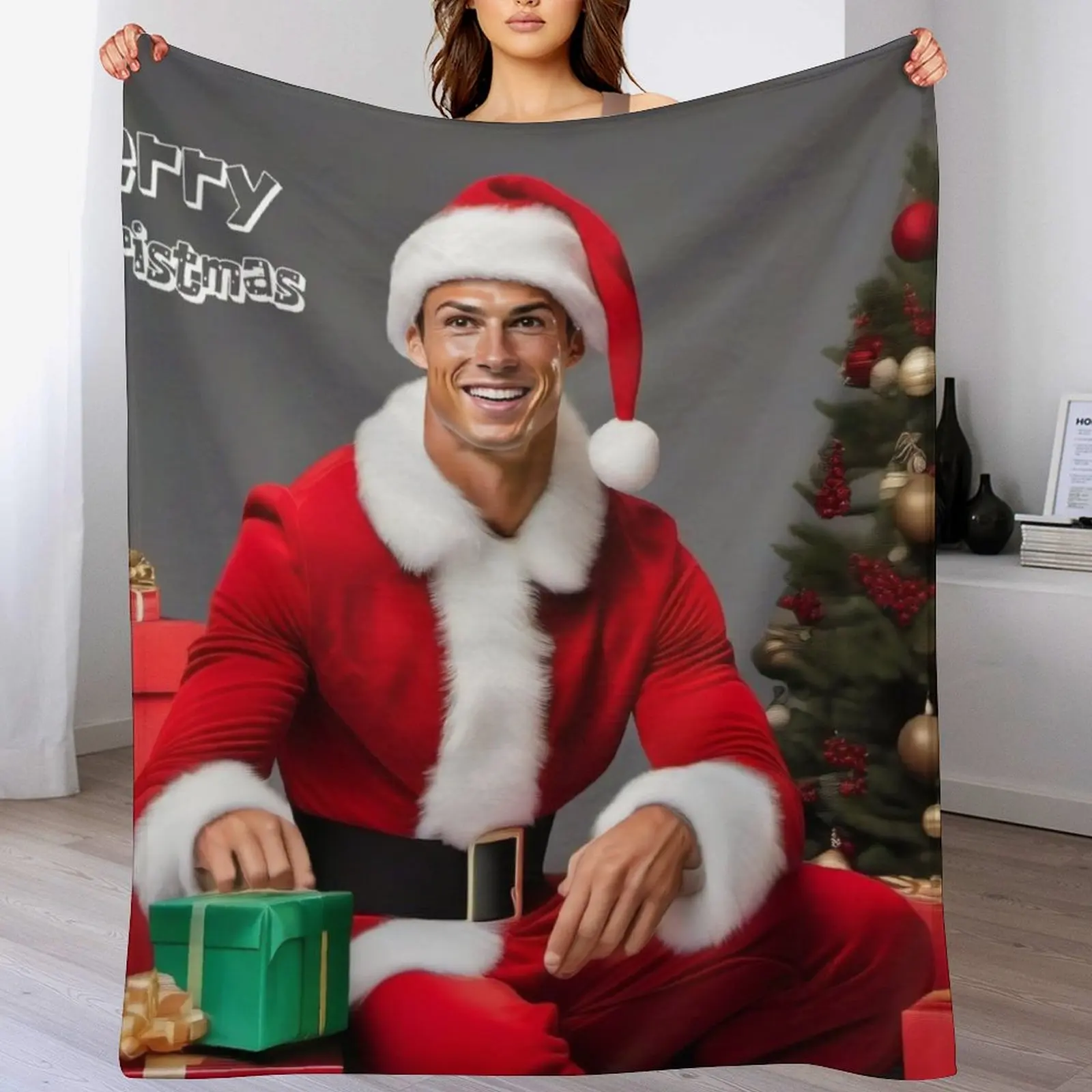 

The Goat says merry christmas Throw Blanket christmas gifts Stuffeds Blankets