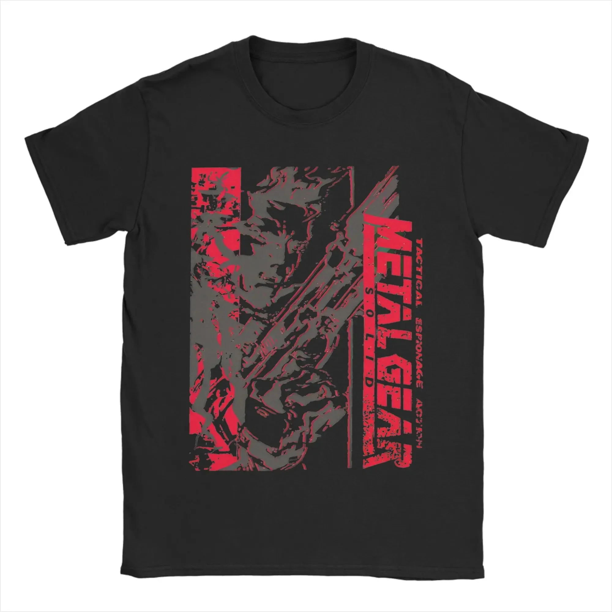 Classic Action Game Metal Gear Solid Graphic Print T-Shirt Women Men Streetwear Oversized Top Cotton Solf Casual Summer New Tee