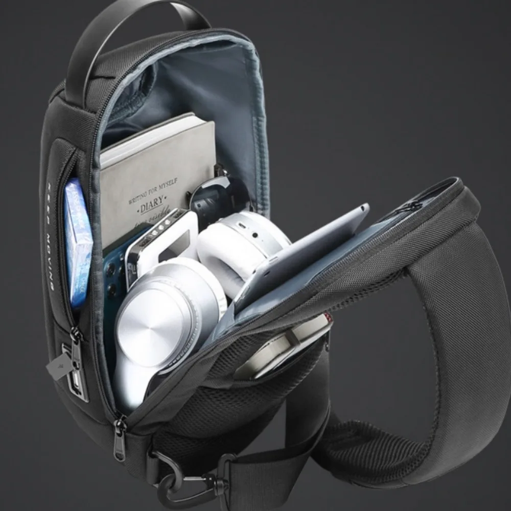 Douyin 남성용 싱글 숄더백, 핫 스타일, 럭셔리카 로고 브레스트 백, 여름