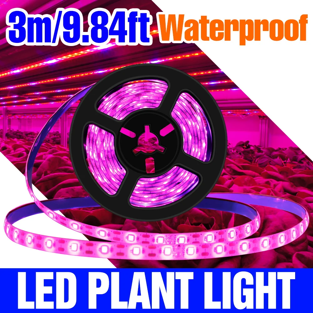 

Светодиодная лампа полного спектра для выращивания растений, USB DC5V, водонепроницаемая, для выращивания цветов и фруктов в помещении, для овощей, гидропоники, дополнительное освещение