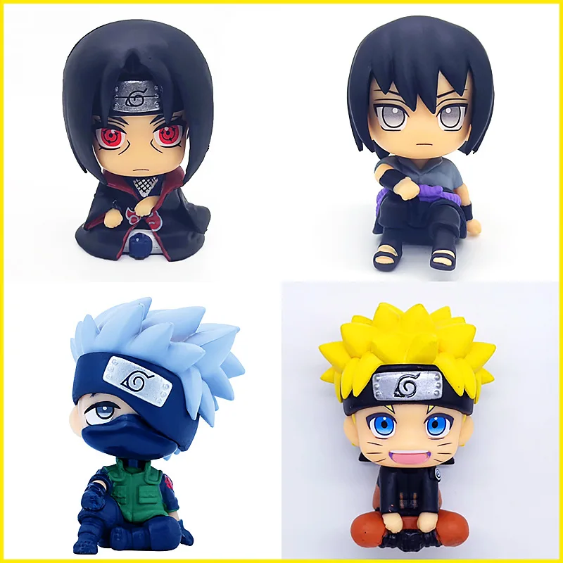 NarAAKakashi Uchiha Sasuke Itachi Uzumaki Anime Figure Modèle Jouet, Figurine PVC, Statue Décorative, Cadeau pour Enfants, 9.5cm