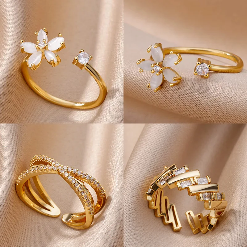 Anel feminino de aço inoxidável