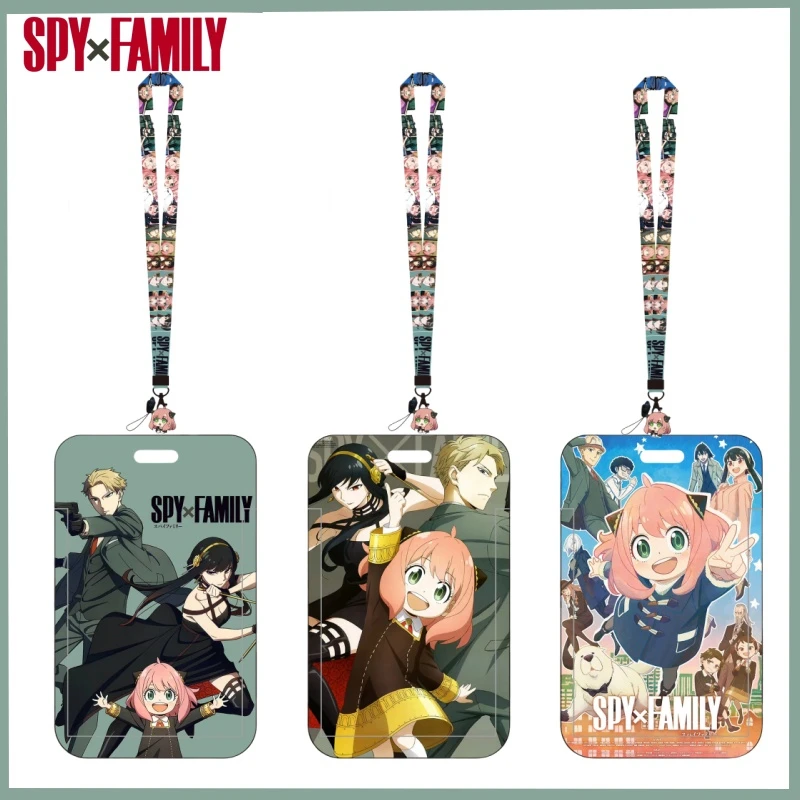 

Bandai SPY × FAMILY Студенческий кампус Ремешок для карт Набор мультфильмов Anya Forge Набор карт доступа Аниме Периферийные устройства 2D Подарки для девочек