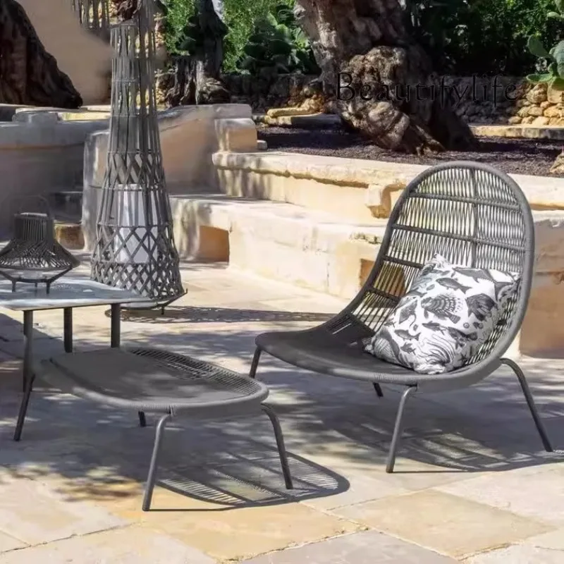 

Designer Sun Room Beach Bed Balcony Garden Lounger Outdoor Lounging Courtyard Swimming Pool Rattan Lazy Bed