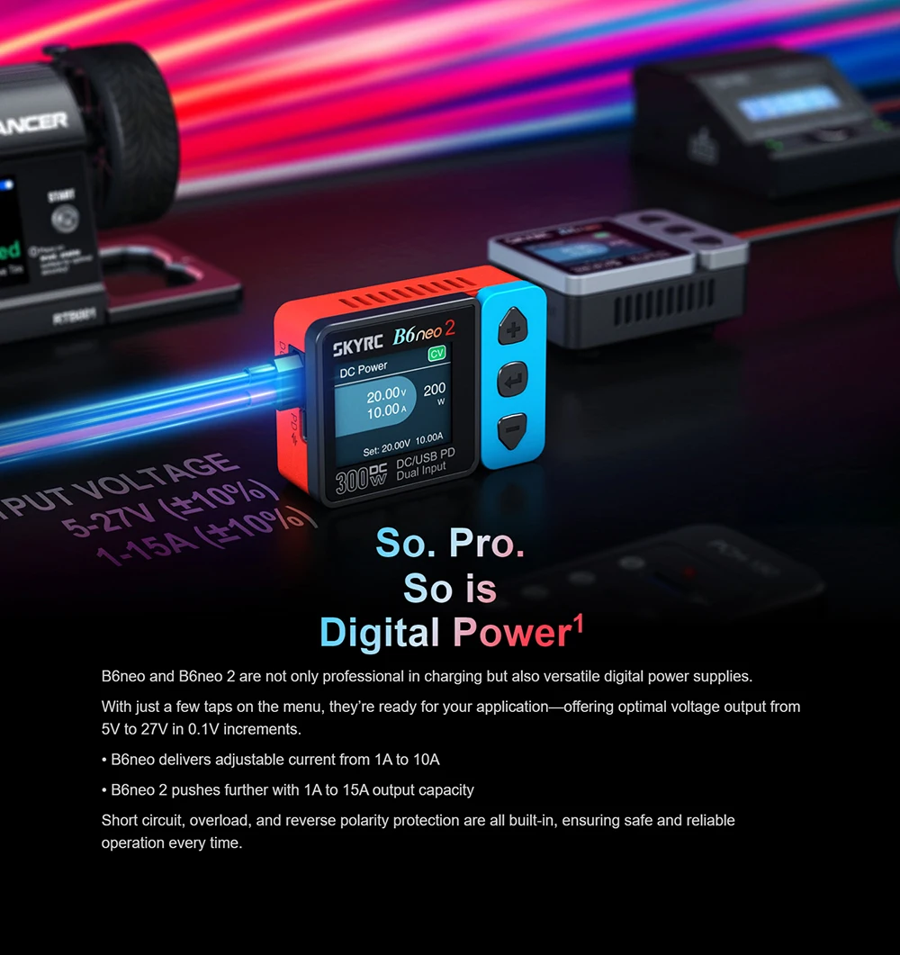 NEUES SKYRC B6neo 2 Smart Charger Multifunktions-Smart-Ladegerät DC 300 W PD 80 W LiPo/LiFe/Lilon/LiHV/NiMH/NiCd/Pb-Ladegerät – Detail 7