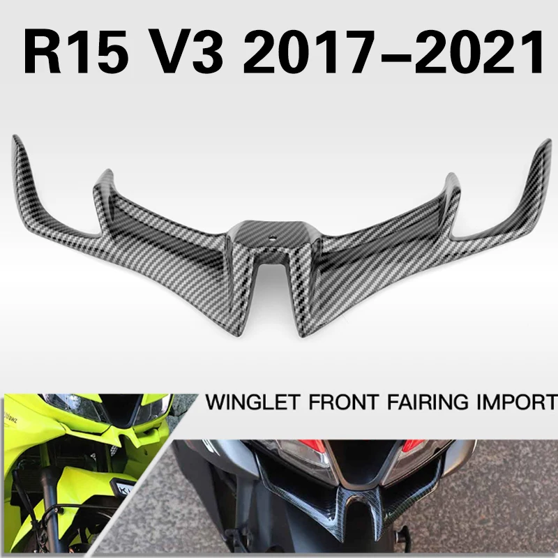 Motorcycle Accessories Modified Front Fairing Winglet Wing Cover Trim For YAMAHA R15 V3 2017 2018 2019 2020 2021 Shark Fin Beak
