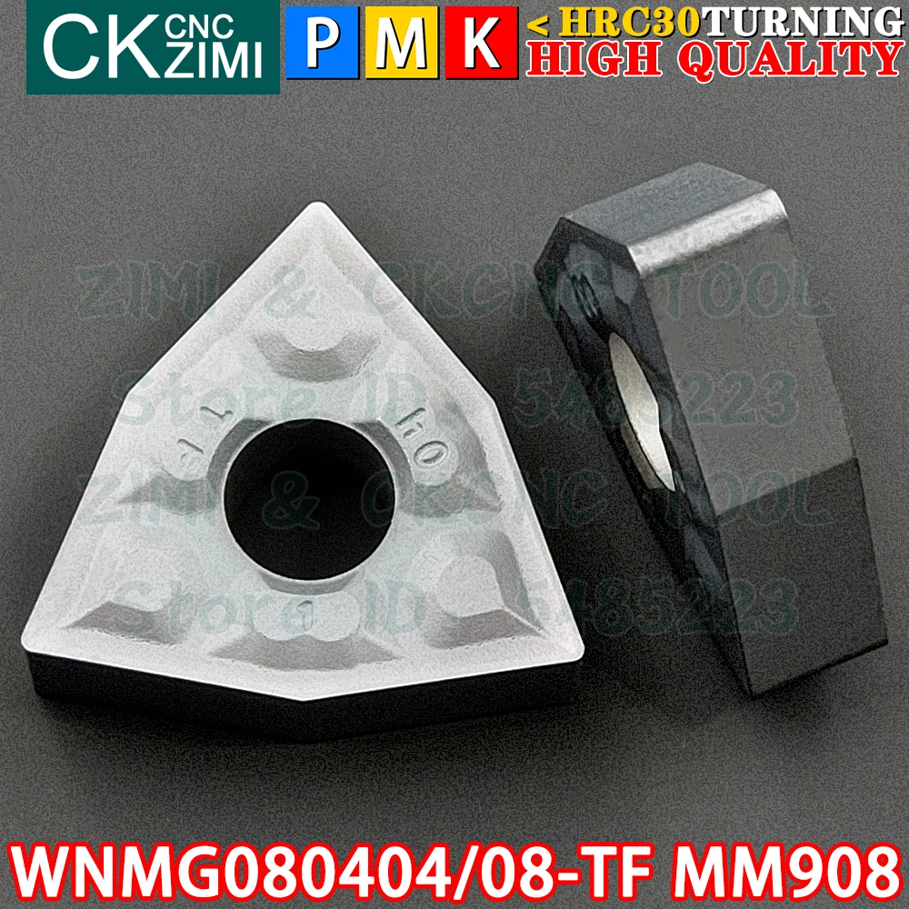 WNMG080404-TF MM908 WNMG080408-TF MM908 كربيد الخارجية تحول إدراج أدوات WNMG0804 WNMG 0804 CNC مخرطة معدنية أدوات تقطيع