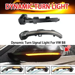 For VW Passat B8 Arteon 2015 2016 2017 2018 2019 Dynamic LED Turn Signal Light Side Mirror Indicator Sequential Blinker