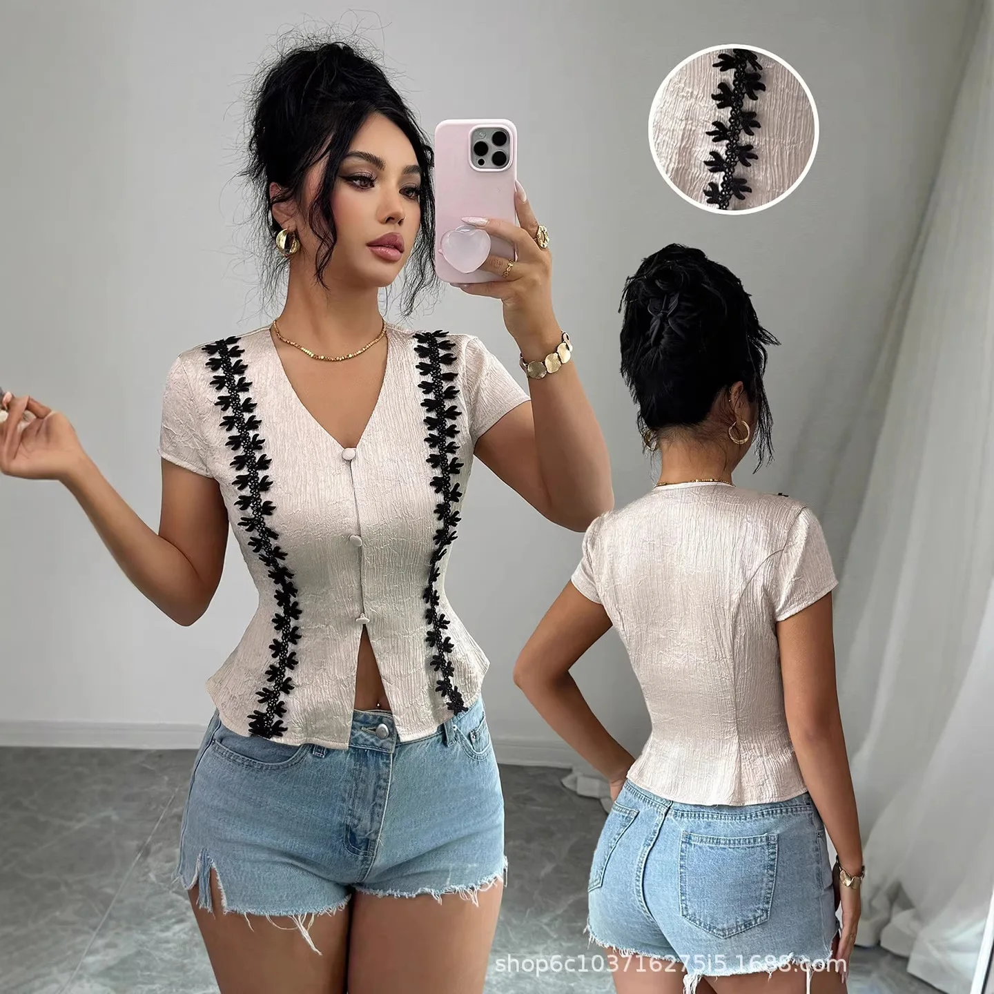 Nova Coleção Verão 2026: Camisa de Manga Curta e Vestidos de Noite com Renda, Estilo Sensual e Atraente para Festas e Formaturas