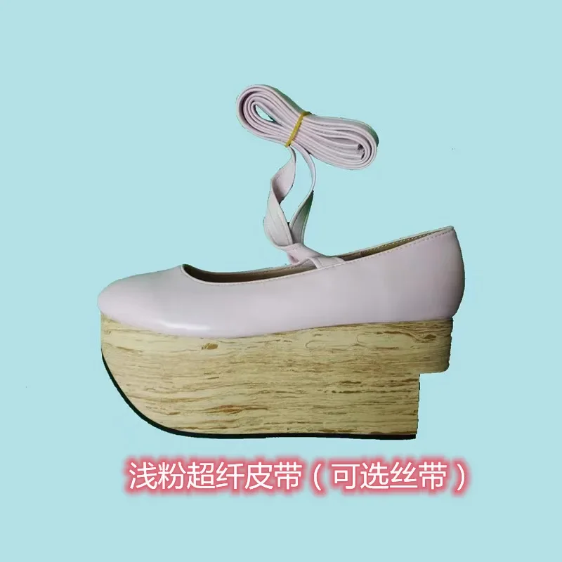 Womens Platform Hoge Hak Pumps Sandalen Gekruiste Bandjes Lolita Cosplay Creepers Japanse Harajuku Schoenen Hobbelpaard