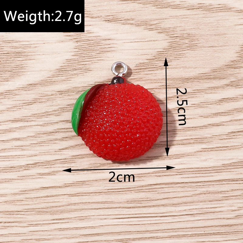 Tusember 10 Stück niedliche Frucht-Cartoon-Erdbeer-Charms für handgefertigte Ohrringe, Armbänder, Halsketten, Schmuckherstellung, Zubehör – Detail 13