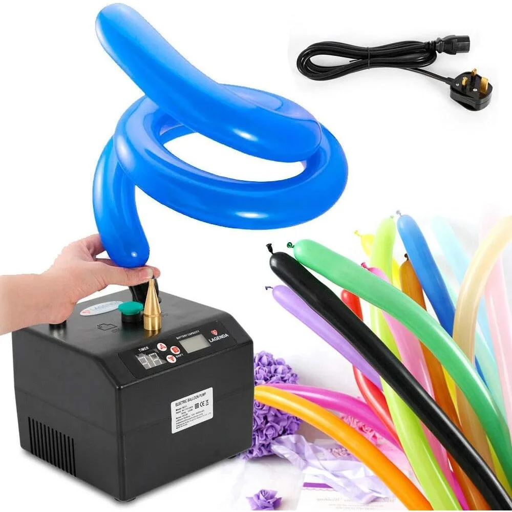 Elektrische Luftballonpumpe, B23 Lagenda Tragbare elektrische Ballonpumpe Ballonfüller Party-Luftgebläse mit Timer-Batterie