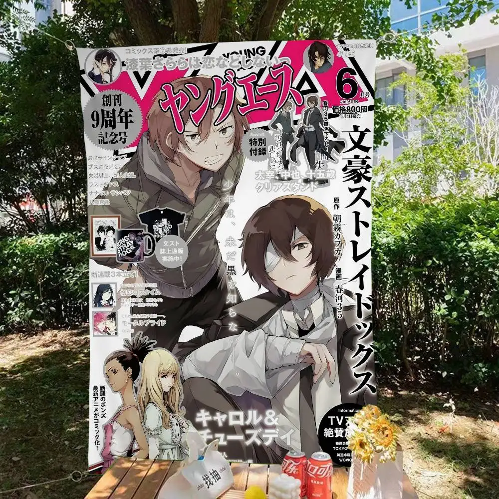 B-Bungo S-Stray D-Dogs D-Dazai C-Chuuya Classic Vintage Cartoon Flag Wall Hanging Banner Decoration Household Home Decor