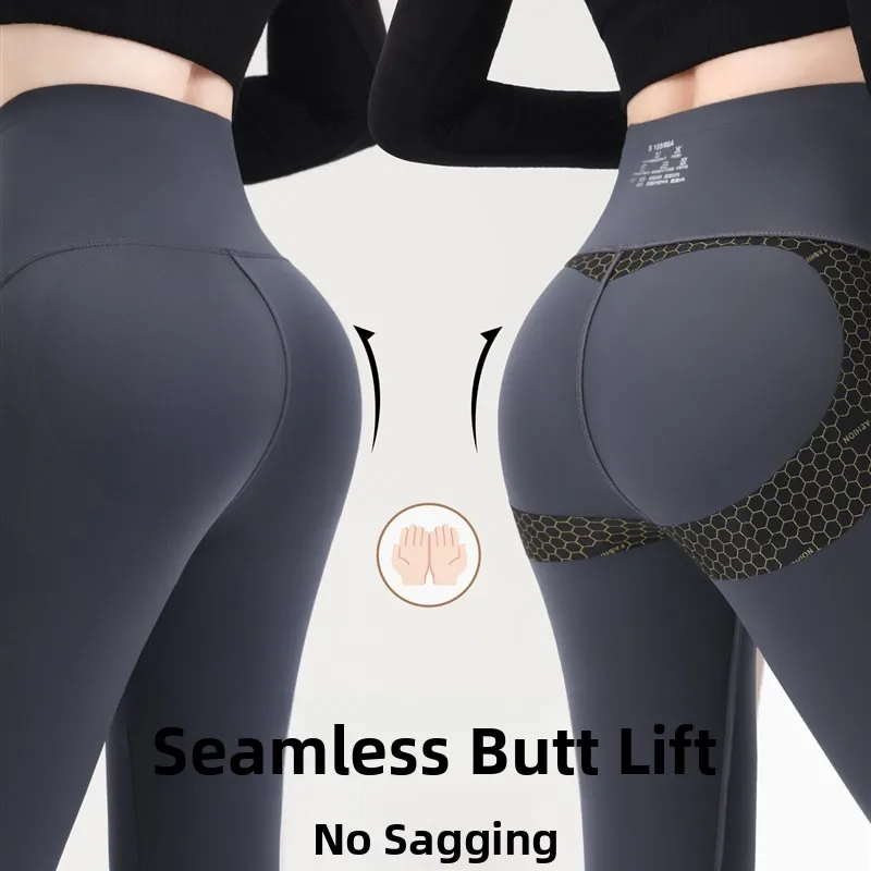 High-Waist Zipper arkskin Yoga Pants Women's Outerwear Autumn Winter Tummy Control Slimming Base Layer Pants Casual