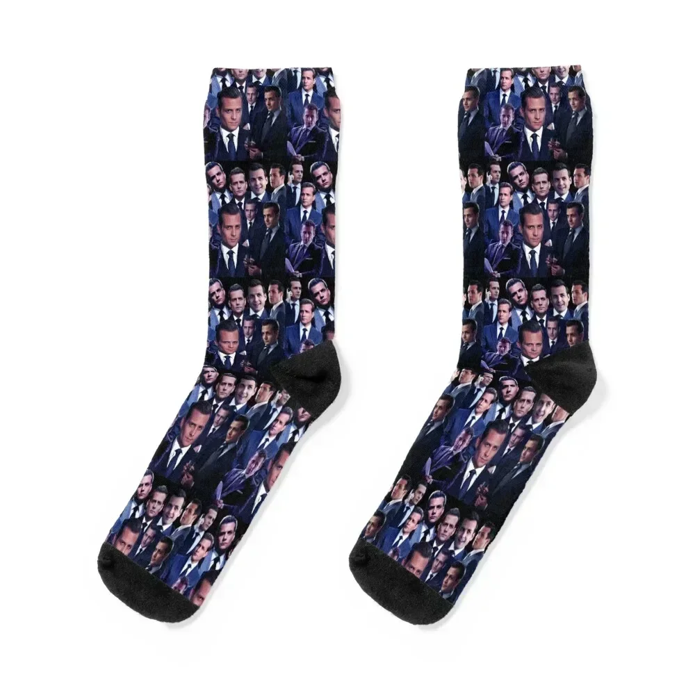 

Harvey Specter suits collage tribute design 2022 Socks christmas gift summer Hiking boots sport Socks Men Women's