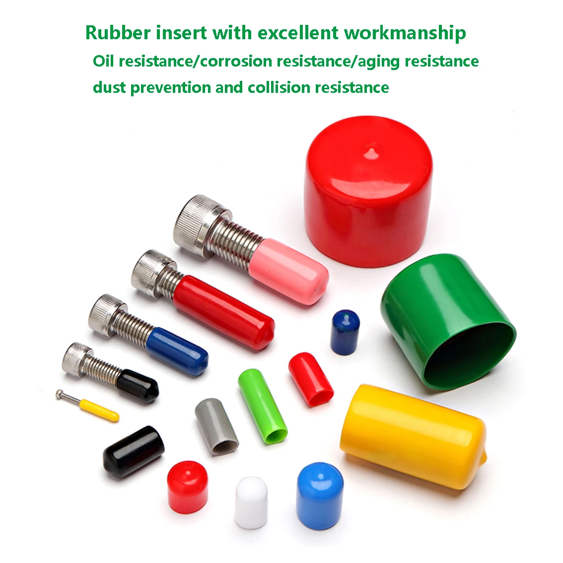 Rubber Round Pipe Protective Cap Thread Protective Cover Silicone Plug Rubber Wire Iron Rod Plastic Protective Sleeve